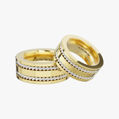 Thelma Gold Matching Wedding Rings